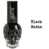 NEW Blackheart Beauty Matte Nail Polish SKULL Choose White or Black .4 oz Full Size