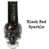 Blackheart Beauty Black Red Sparkle Nail Polish Color .4oz