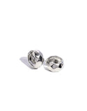 SMALL SILVER PATTERNED HOOPS
