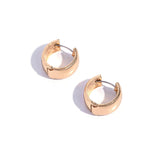 SMALL GOLD HUGGIE WIDE HOOPS