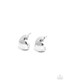 SMALL SILVER CONCAVE SHINY HOOPS