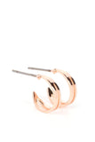 TINY ROSE GOLD CRESCENT HOOPS