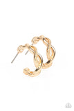 TINY GOLD INFINITY HOOPS WITH ETCHINGS