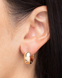 SMALL GOLD HUGGIE THICK HOOPS