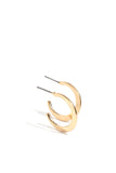 SMALL GOLD FLAT SHINY HOOPS