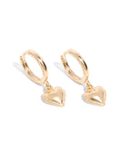 TINY GOLD HEART HOOP
