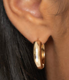 MEDIUM THICK CLASSIC GOLD HOOPS