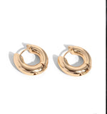 SMALL THICK TEXTURED GOLD HOOPS