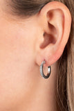 TINY SILVER RHINESTONE HOOPS