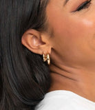 SMALL THICK TEXTURED GOLD HOOPS