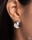 SMALL SILVER CONCAVE SHINY HOOPS