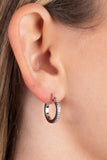 TINY SILVER RHINESTONE IRIDESCENCE HOOPS