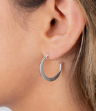 SMALL SILVER FLAT SHINY HOOPS