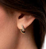 TINY GOLD EMBELLISHED HOOP