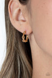 TINY GOLD INFINITY HOOPS WITH ETCHINGS