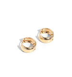 SMALL GOLD HUGGIE THICK HOOPS
