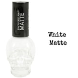 NEW Blackheart Beauty Matte Nail Polish SKULL Choose White or Black .4 oz Full Size