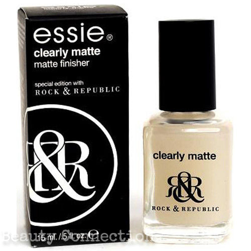 Essie Clearly Matte Top Coat Nail Polish Matte Finisher Special Edition with Rock & Republic .5oz