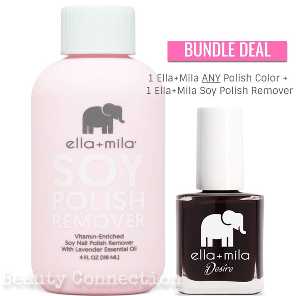 Ella+Mila Bundle Deal: ANY Nail Polish Color + Soy Polish Remover